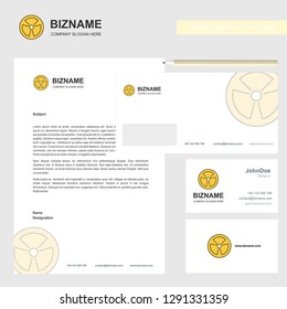 Fan Business Letterhead, Envelope and visiting Card Design vector template