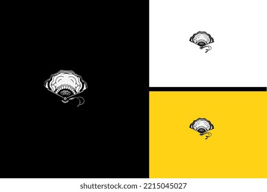diseño vectorial de la plantilla de logotipo de ventilador y mariposa