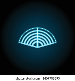 fan chart neon icon. Simple thin line, outline vector of charts and diagrams icons for UI and UX, website or mobile application