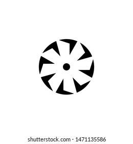 fan circle icon symbol vector