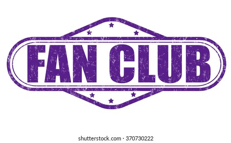 Fan Club grunge rubber stamp on white background, vector illustration