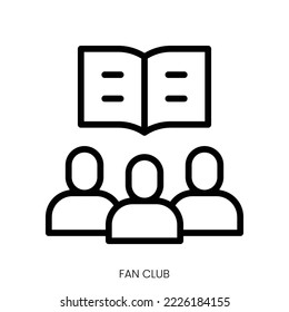 fan club icon. Line Art Style Design Isolated On White Background