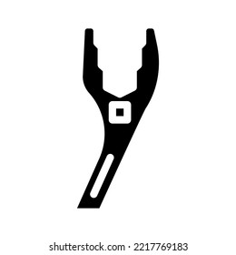 fan clutch wrench glyph icon vector. fan clutch wrench sign. isolated symbol illustration