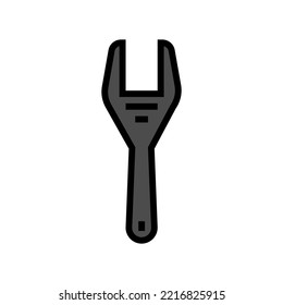 fan clutch wrench tool color icon vector. fan clutch wrench tool sign. isolated symbol illustration