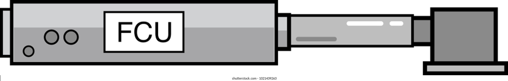 Fan Coil Unit Section View with Diffuser