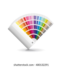 Fan color isolated on white photo-realistic vector illustration