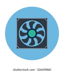 Fan Colored Vector Illustration