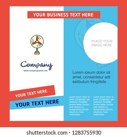 Fan Company Brochure Template. Vector Busienss Template