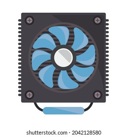 fan of computer equipment icon isolated