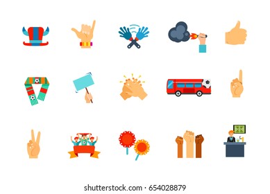 Fan concept icon set