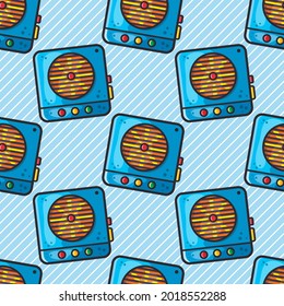 fan conditioner electronic seamless pattern vector illustration 