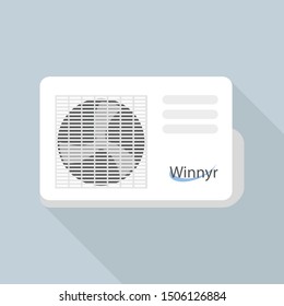 Fan conditioner icon. Flat illustration of fan conditioner vector icon for web design