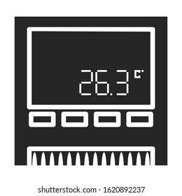 Fan control vector icon.Black vector icon isolated on white background fan.