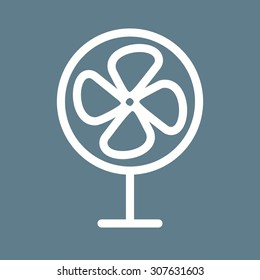 Fan, cool, air icon vector image. Can also be used for summer, recreation and fun. Suitable for use on mobile apps, web apps and print media.