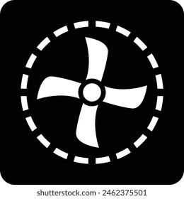 Ventilador, frío, icono de electrónica 74