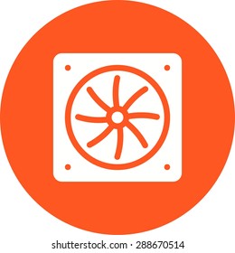 Fan, cooler, computer icon vector image. Can also be used for computer and hardware. Suitable for use on web apps, mobile apps and print media.