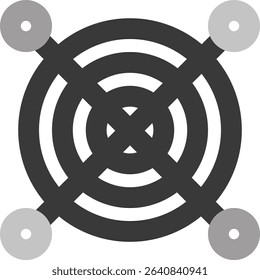 fan cooler icon flat style design