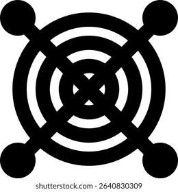 fan cooler icon glyph style design