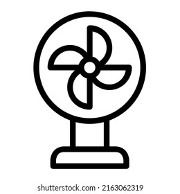 Fan cooler in outline icon. Table fan, summer, air cooler