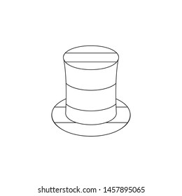 fan cylinder hat icon. Element of russian fan atributs for mobile concept and web apps icon. Outline, thin line icon for website design and development, app development