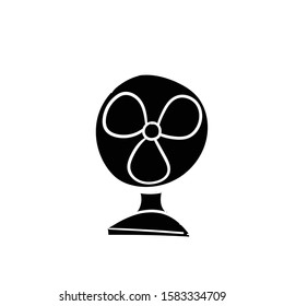 fan doodle icon vector hand drawing 