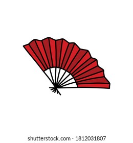 fan doodle icon, vector illustration