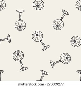 fan doodle seamless pattern background