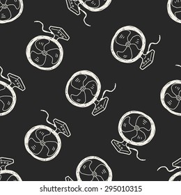 fan doodle seamless pattern background