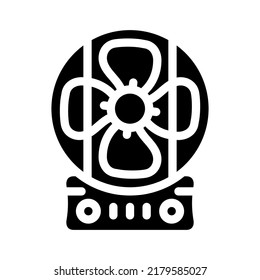 fan electronic device glyph icon vector. fan electronic device sign. isolated symbol illustration