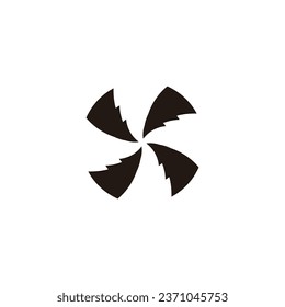 Fan  electronic geometric symbol simple logo vector