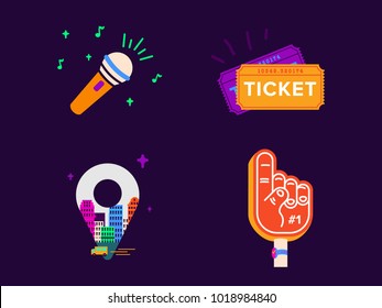 Fan Entertainment Icon Set
