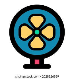 Fan filled line icon, suitable for set electonics icons