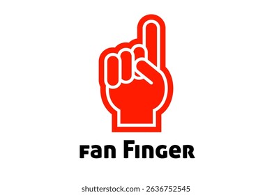 fan finger vector image on white background.