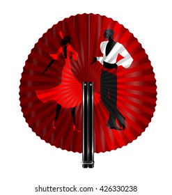 fan flamenco dancers