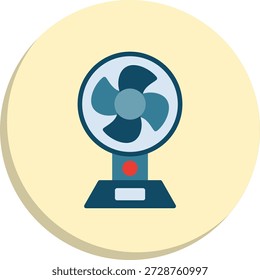 Ícone de estilo de círculo plano do ventilador