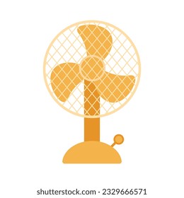 Fan in flat style. Modern electric fan for airing the room. Illustration, vector