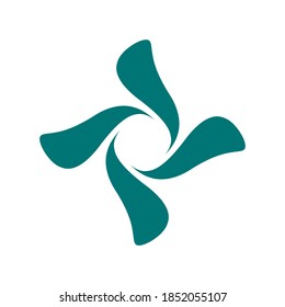 Fan flower abstract logo for your brand or business