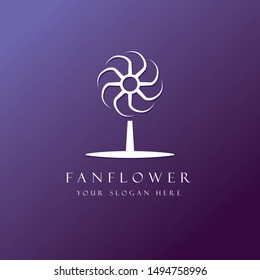 Fan Flower Simple and Minimalist Logo