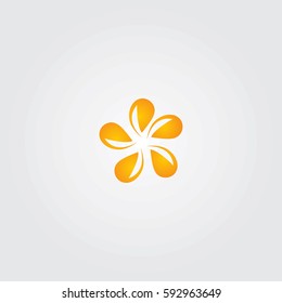 Fan Flower Vector Logo