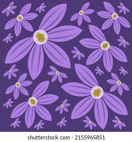 Flores de ventilador fondo vectorial plano. Flores de ventilador de fondo vectorial para diseño gráfico, ilustración y elemento decorativo