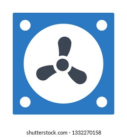 fan glyph double color