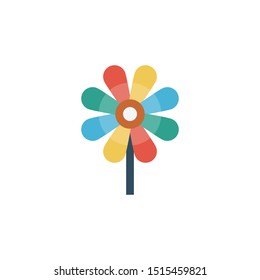 fan glyph flat vector icon