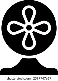 fan glyph icon illustration vector