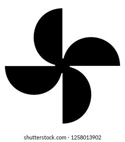Fan glyph icon vector
