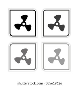 Fan  - grayscale vector icon