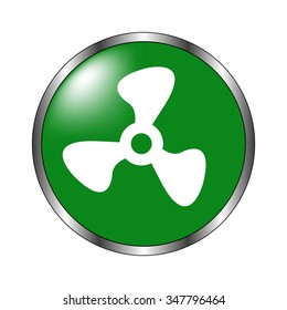 Fan - green vector icon