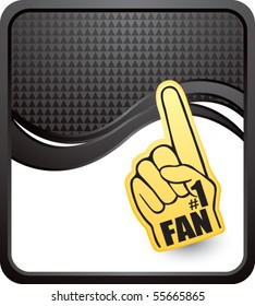 fan hand black checkered wave