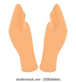 Fan hand clap icon cartoon vector. Crowd applause. Show handclap
