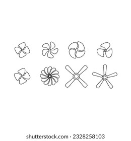 fan hand drawn doodle illustrations vector set