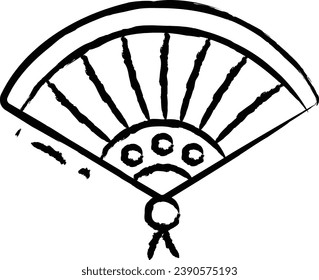 Fan hand drawn vector illustrations